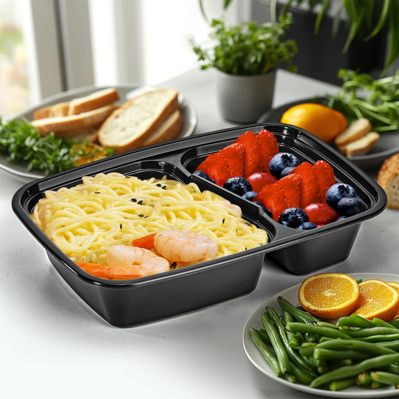 VINSANI 20pk 2 COMPARTMENTS MEAL PREP CONTAINERS 1010475