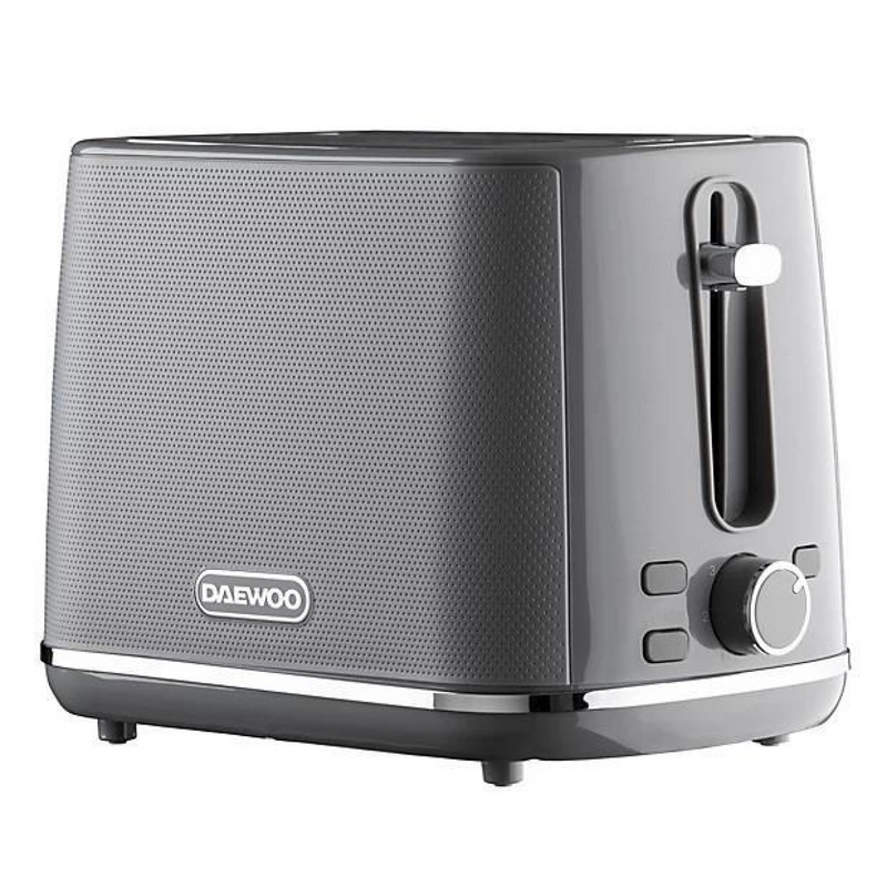 Daewoo Stirling 1.7L Pyramid Electric Kettle + 2 Slice Toaster Grey