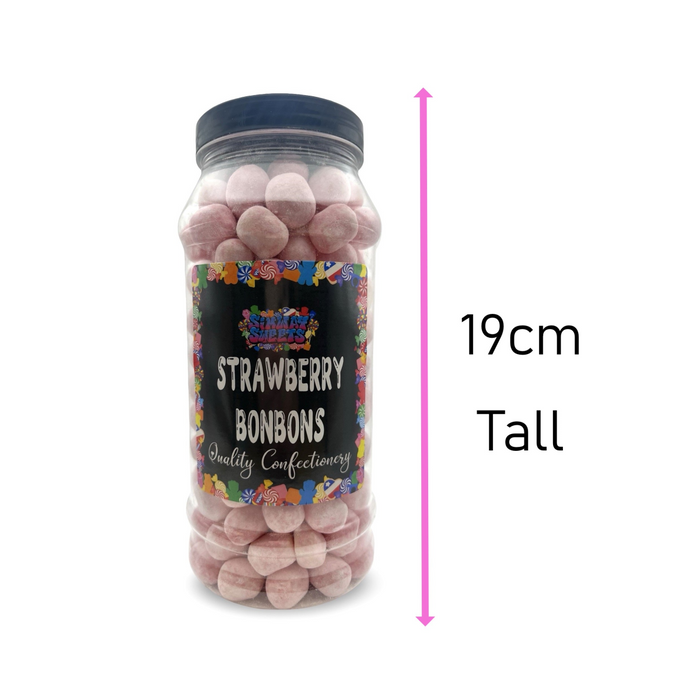 Strawberry Flavour Bon Bons Retro Sweets Bon Bons Gift Jar - 750g