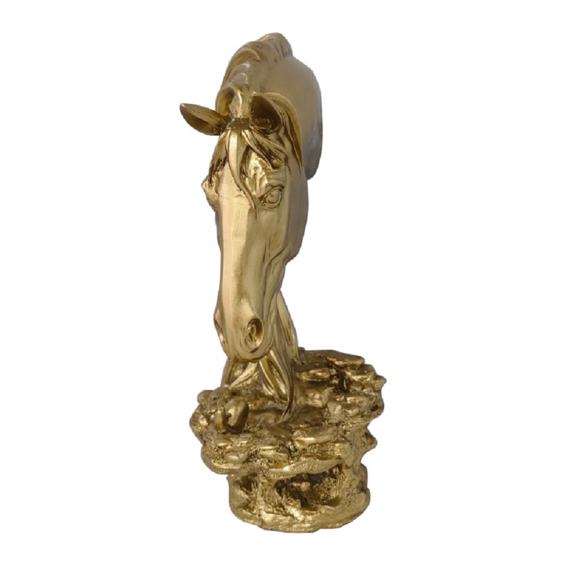Horse Head Statue Animal Bust Sculpture Modern Tabletop Ornament for Office Home Decoration