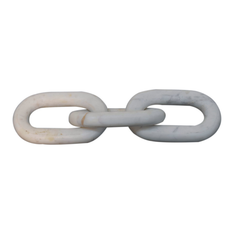 Artisan Furniture Home Decor Accessories - Decorative Marble Chain, White