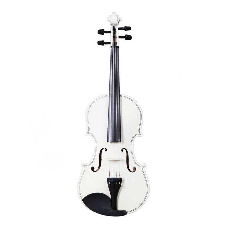 New 4/4 Acoustic Violin Case Bow Rosin White