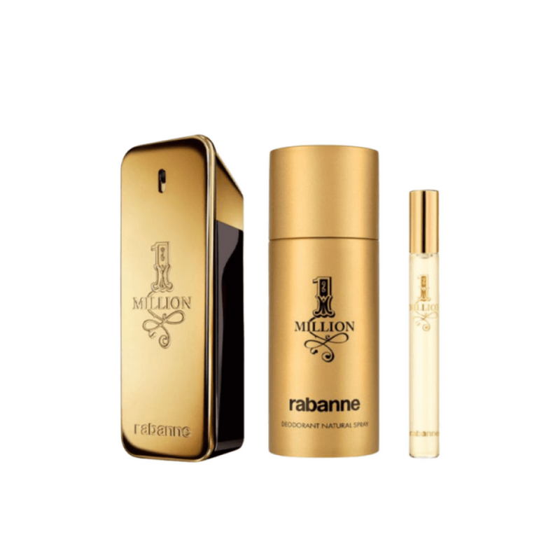 Paco Rabanne 1 Million Gift Set (Eau De Toilette Spray 100ml  Deodorant Spray 150ml  Eau De Toilette Spray 10ml)