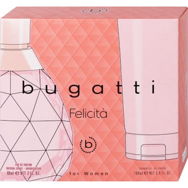 Bugatti Felicita For Women Gift Set (Eau De Parfum Spray 60ml  Shower Gel 100ml)