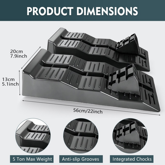Caravan Levelling Ramp Set Heavy Duty Motorhome RVs 5 Tonnes 2 Pack