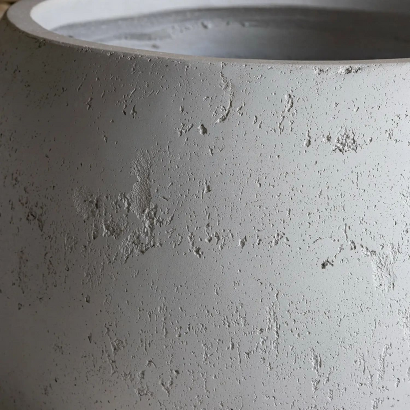 Orbello | White Mist – 55cm Extra Large Concrete Sphere Planter – 82L Round Plant Pot