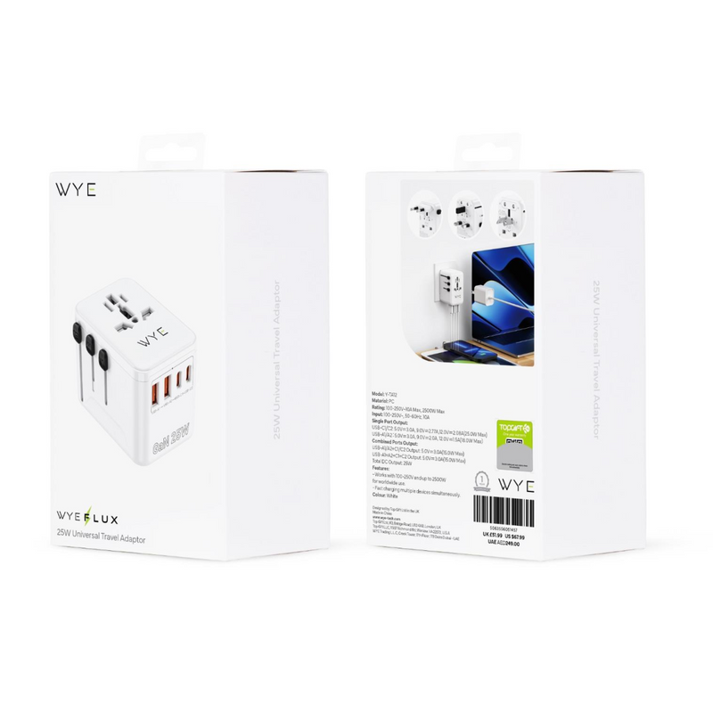 Wyeflux Universal Travel Adaptor 25W