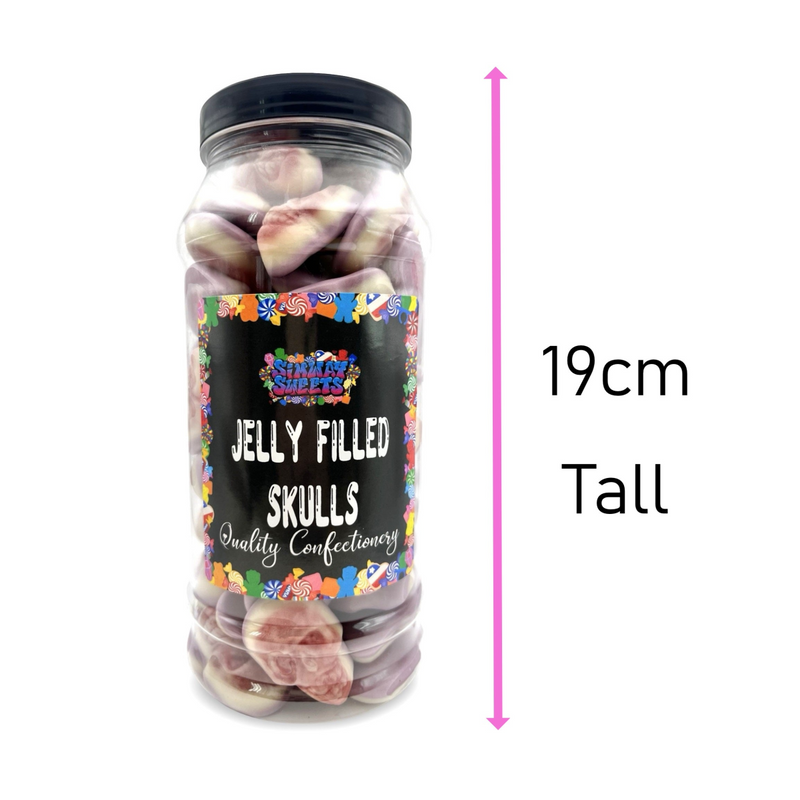 Jelly Skulls Jelly Filled Sweets Gummy Retro Sweets Gift Jar - 750g