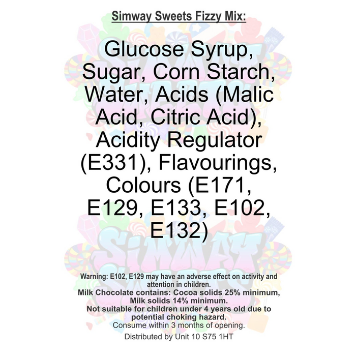 Simway Sweets Fun Fizzies Mix Sweet Gift Jar