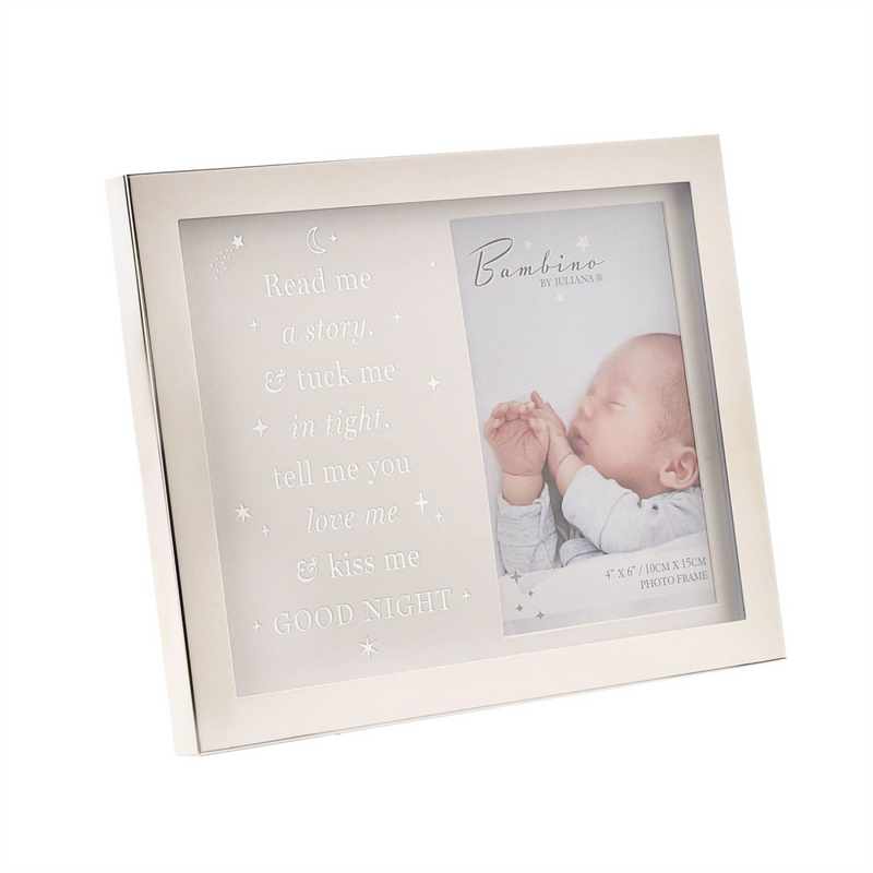Bambino Metal Plated Read Me A Story Photo Frame 4" x 6"
