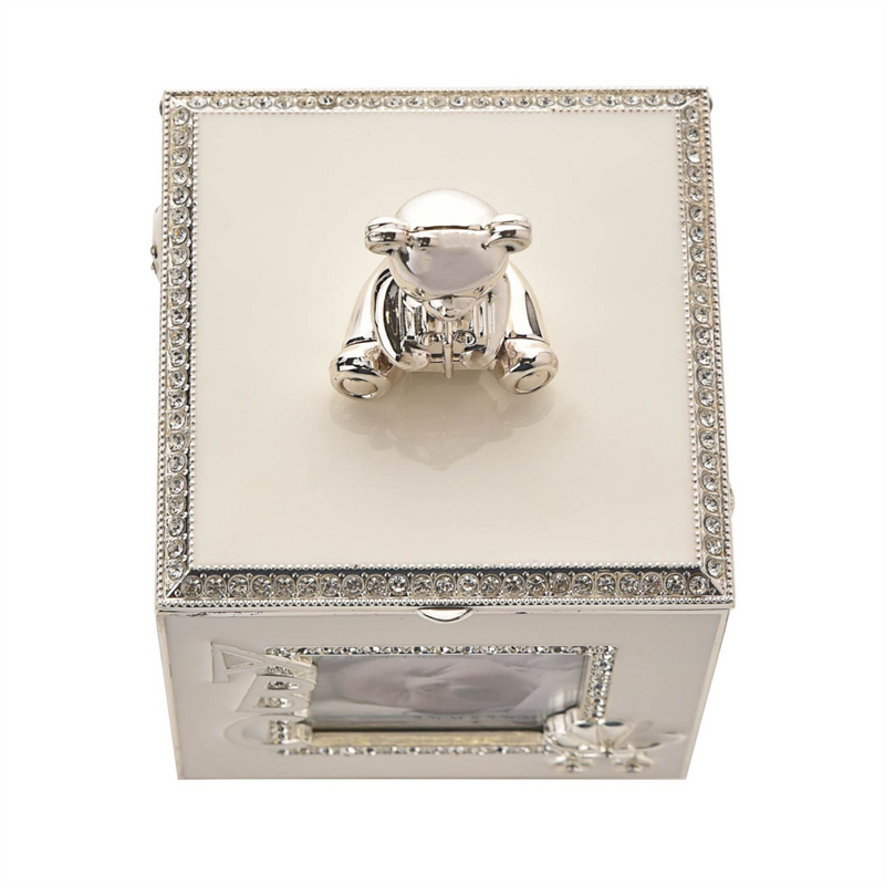 Bambino Baby Silver Plated Rotating Photo Frame Music Box