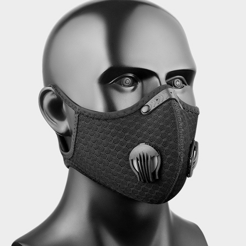 2 Pack Reusable Half Face Cover Mask w/ Filter Cycling Outdoor Sport Face Mask