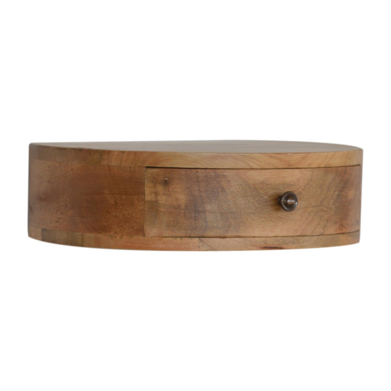 Artisan Furniture Solid Wood Wall Mounted Rounded Bedside