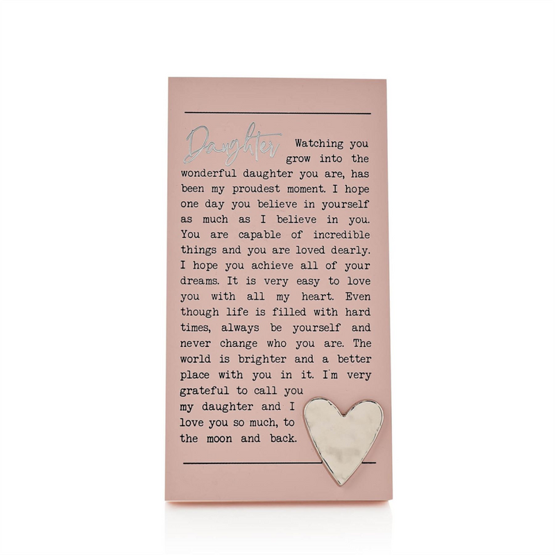 Moments Standing Plaque - Daughter