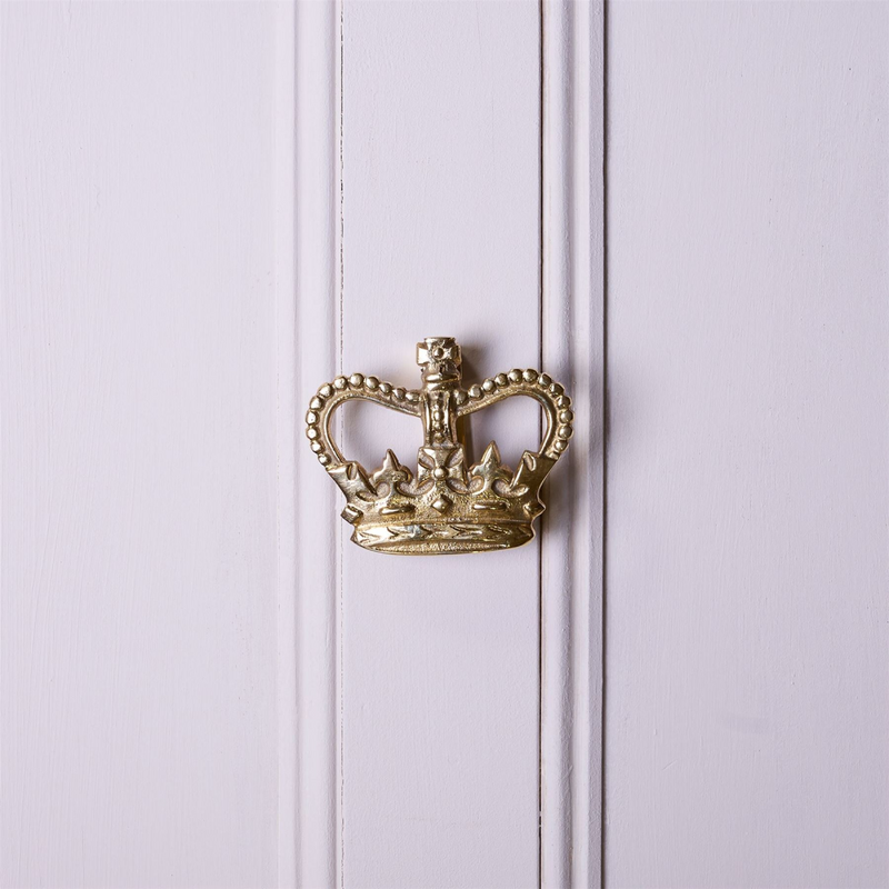 King Charles III Crown Brass Door Knocker 12cm