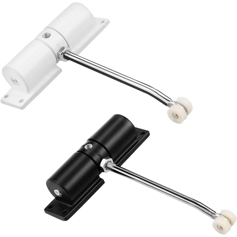 Door Closer High Usage Environments Versatile Design Customizable Closing Speed White