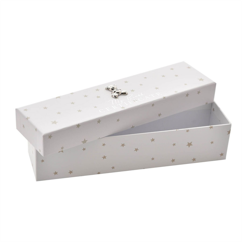 Bambino White Paperwrap Birth Certificate Holder Teddy Icon