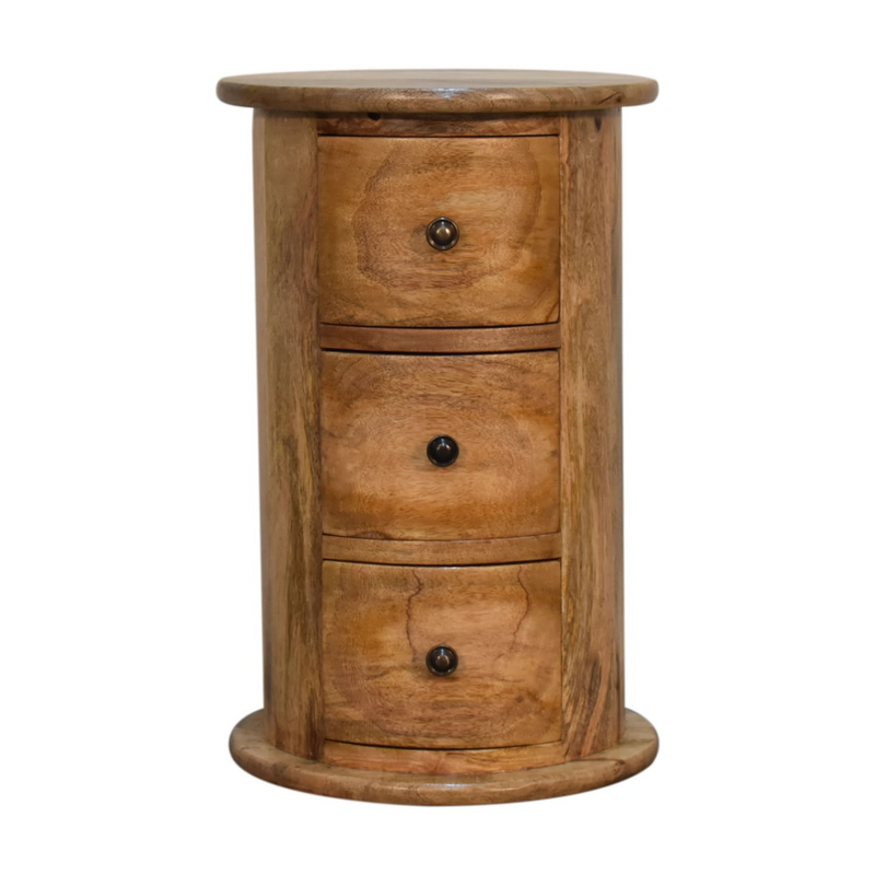 Artisan Furniture Solid Wood Mini Drum Chest