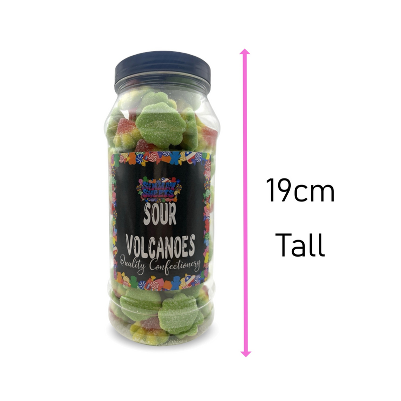 Sour Volcanoes Retro Fizzy Gummy Sweets Gift Jar - 590g