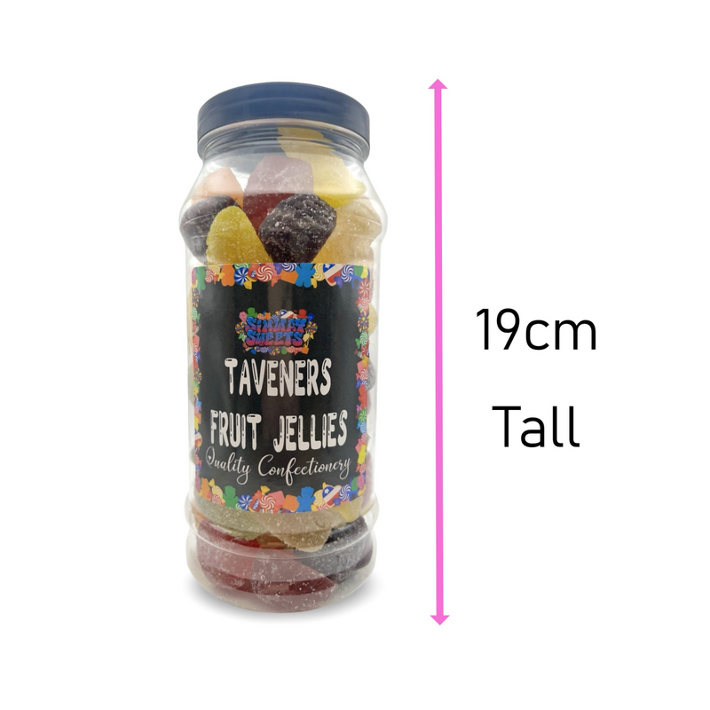 Taveners Fruit Jellies Gummy Traditional Retro Sweets Gift Jar - 800g