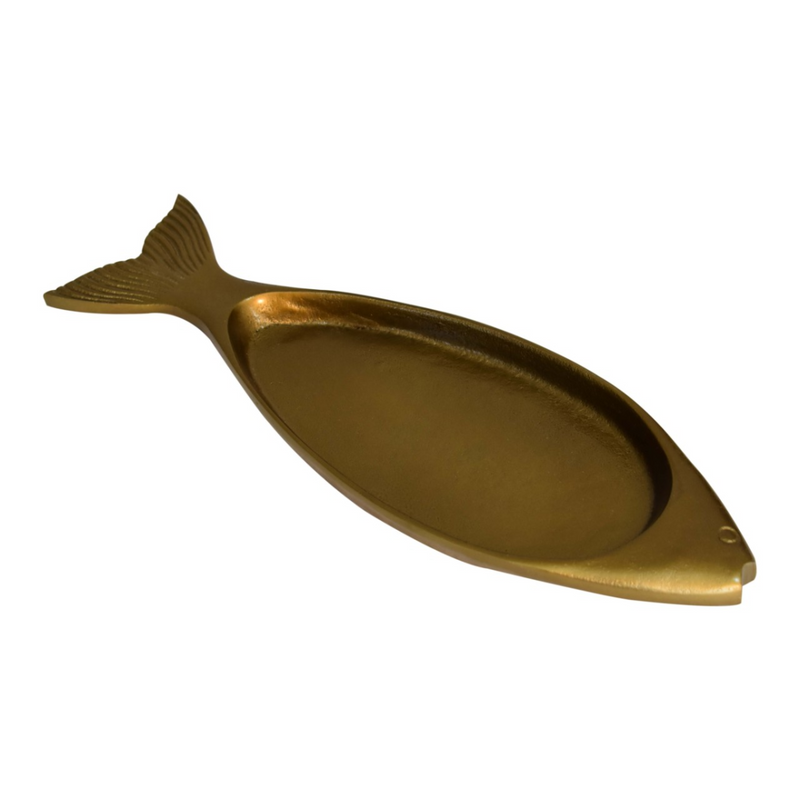 Artisan Furniture Kitchen Accessories - Antique Fish Tray, Brass Finish