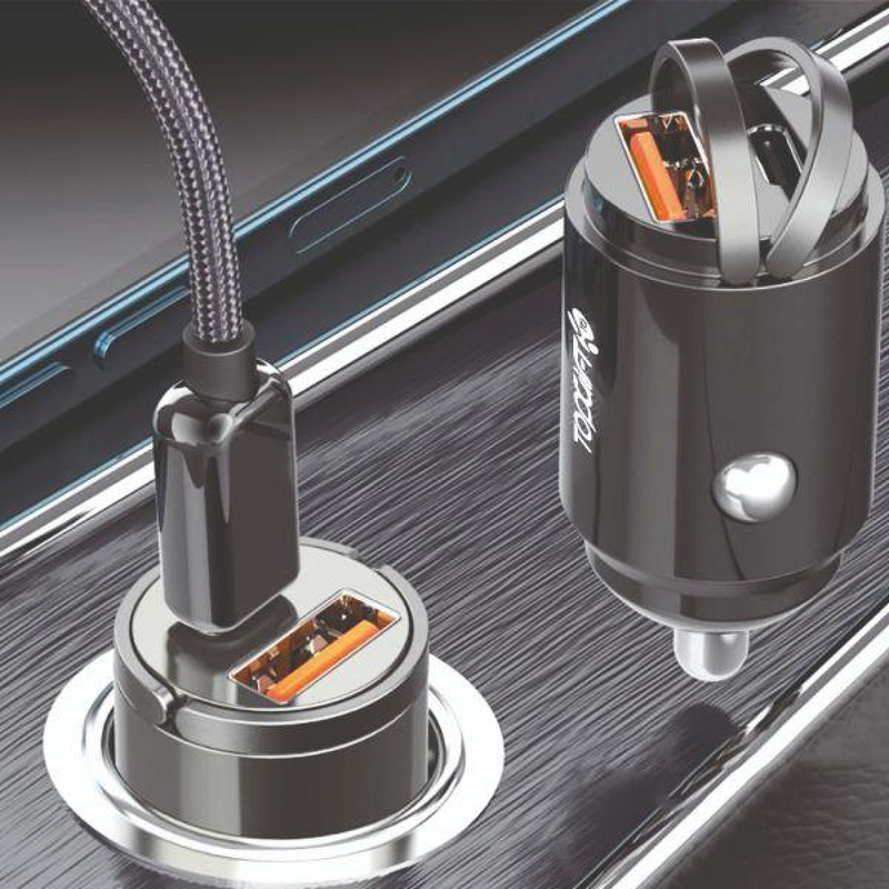 WYEFLUX 20W In-Car USB-A & USB-C Compact PD Charger