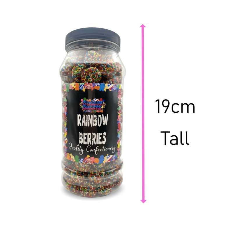 Rainbow Berries Gummy Retro Sweets Gift Jar - 770g