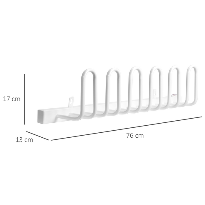 Wall Mounted Electric Shoe Dryer Shoe Warmers for Boots 3 Pairs White HOMCOM