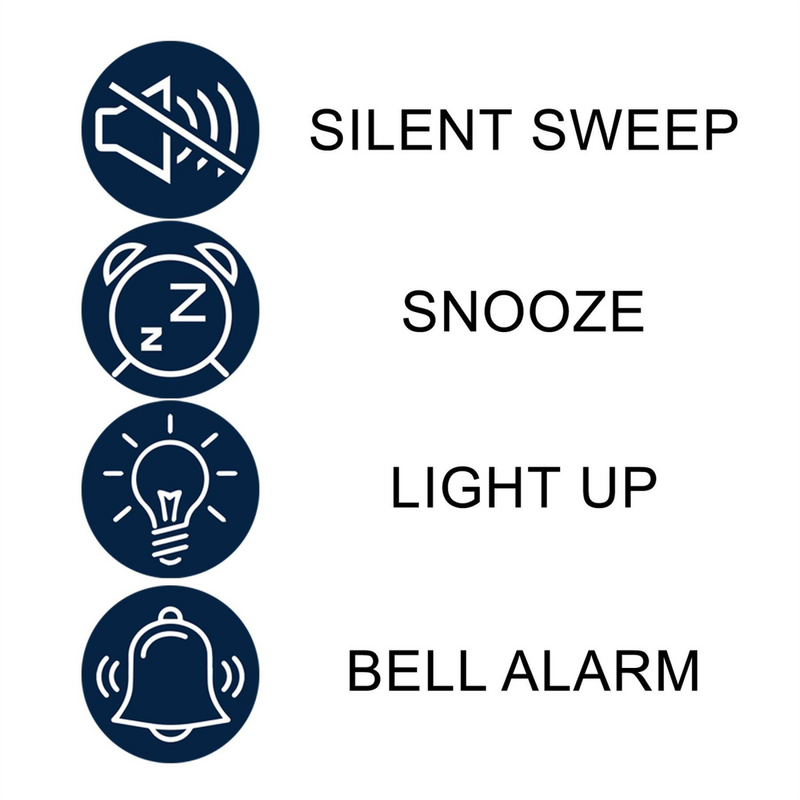 Wm Widdop Qtz Beep Alarm LED Dial/Snooze Silver