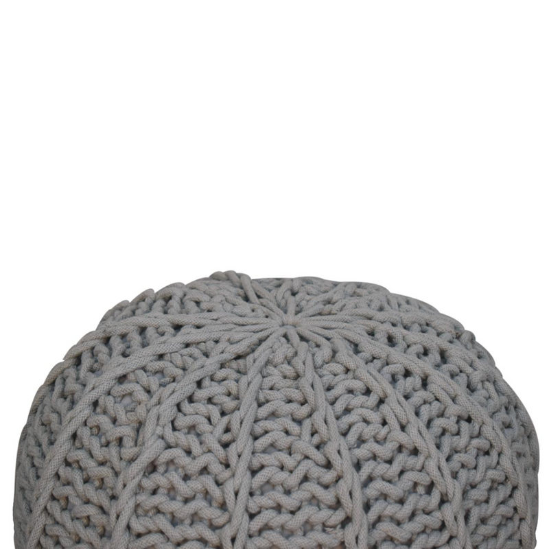 Artisan Furniture Grey Cable Pouffe