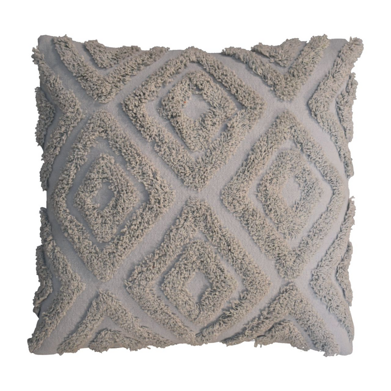 Artisan Furniture 2 Grey Mini Diamond Tassle Cushions