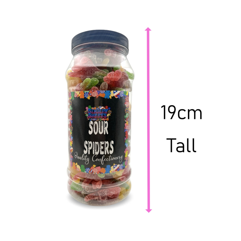 Sour Spiders Retro Fizzy Gummy Sweets Gift Jar - 700g