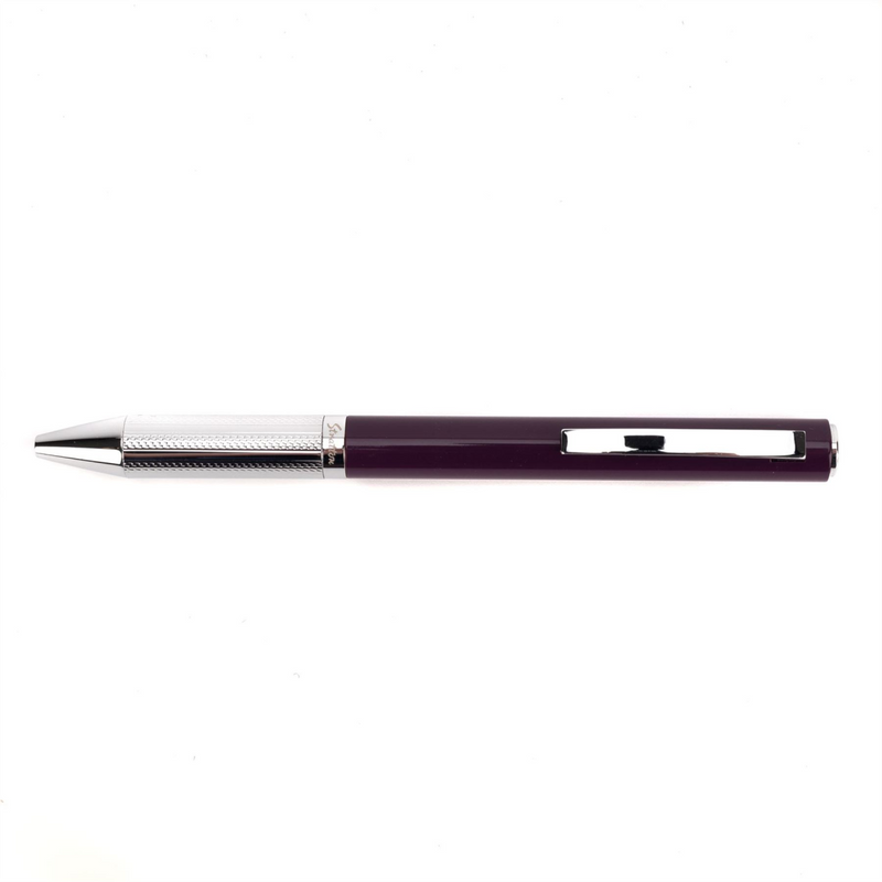 Stratton Ballpoint Pen - Purple & Silver
