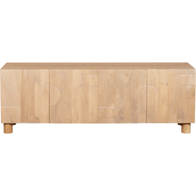 Austin Solid Wood Large Low Board Tv Cabinet