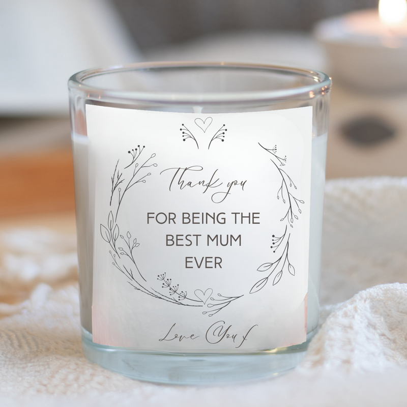Thank you For Being The Best Mum Ever Candle Gift Set | Scented Candle Gift Box | Mums Gift Box | Mums Gift Hamper | Best Mum Hamper UK