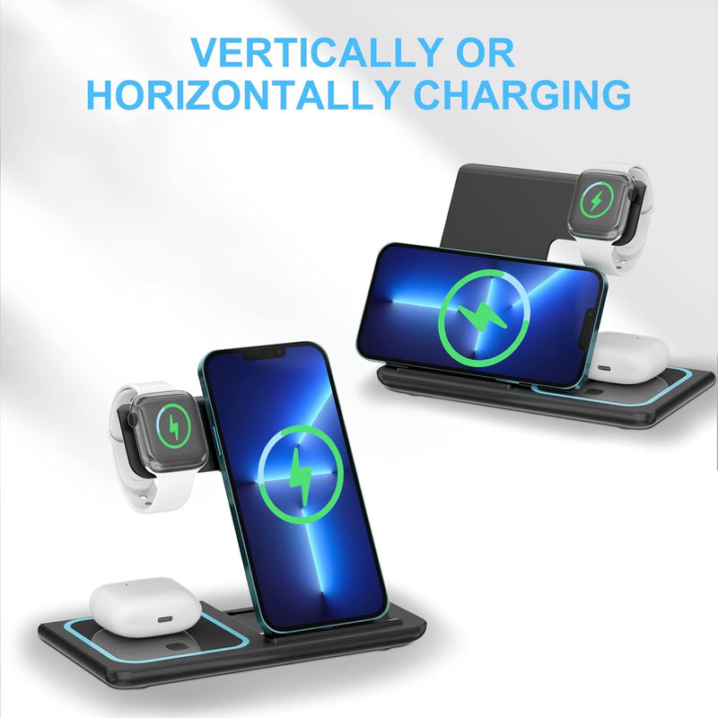 3-in-1 Wireless Charging Station – Fast, Efficient & Multi-Device Compatible