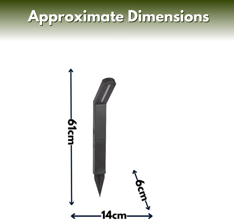 3 Pack Solar Garden Stake Lights Waterproof 61cm LED