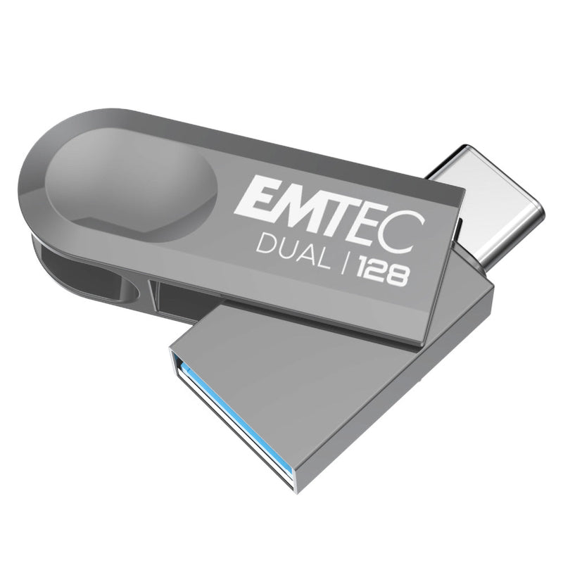 EMTEC 128GB Dual USB-A 3.2 / USB-C D280 Flash Drive