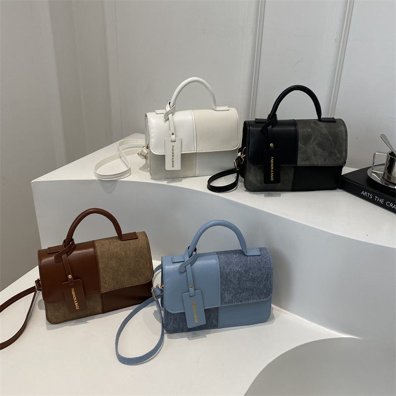 Textured Patchwork Tote Bag Women's PU Shoulder Handbag Everyday Fashion Bag