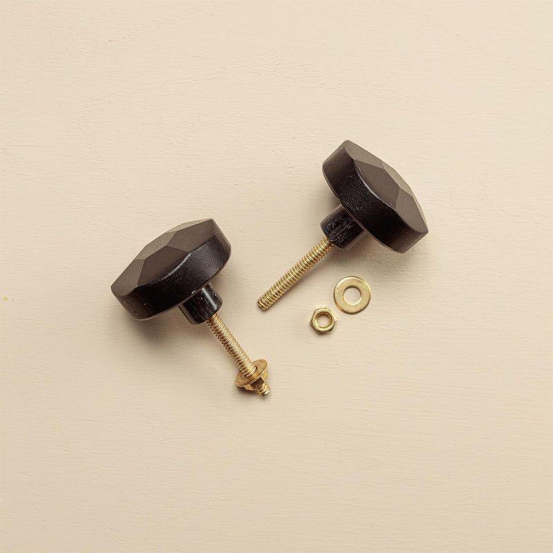 Uma Black Stone Drawer Knobs