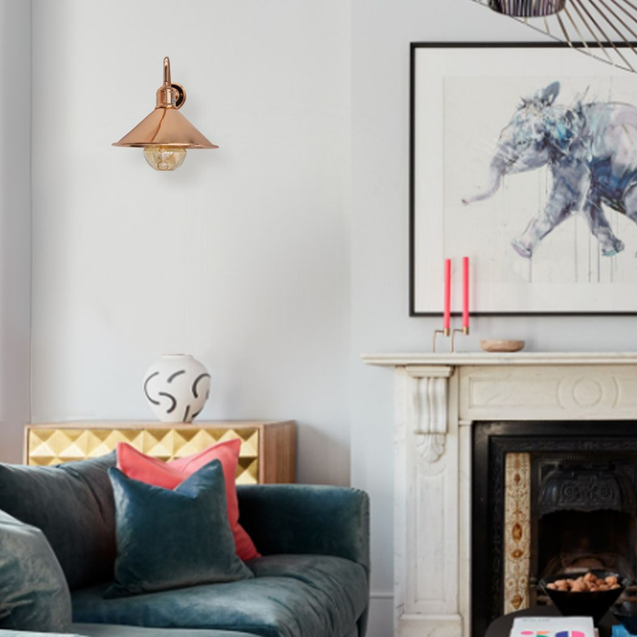 Rose Gold Retro Wall light Sturdy Metal Lamp Shade Lights Classic Style Electroplated Finish E27 lamp