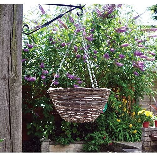 X2 14" Dark Rattan Hanging Baskets