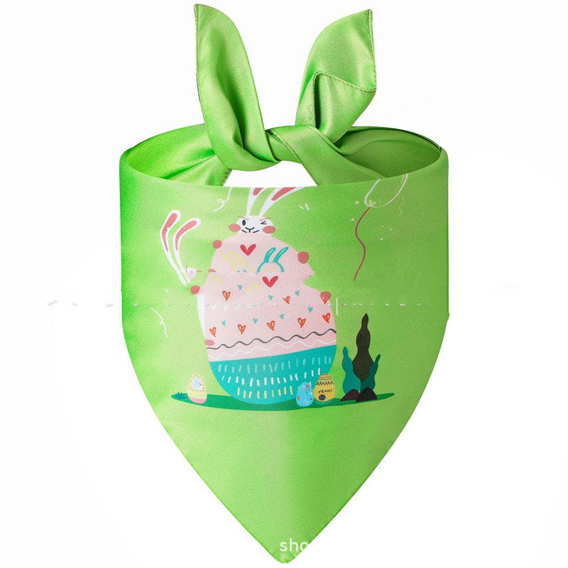 Easter Pet Spit Towel Bunny Triangular Bandage