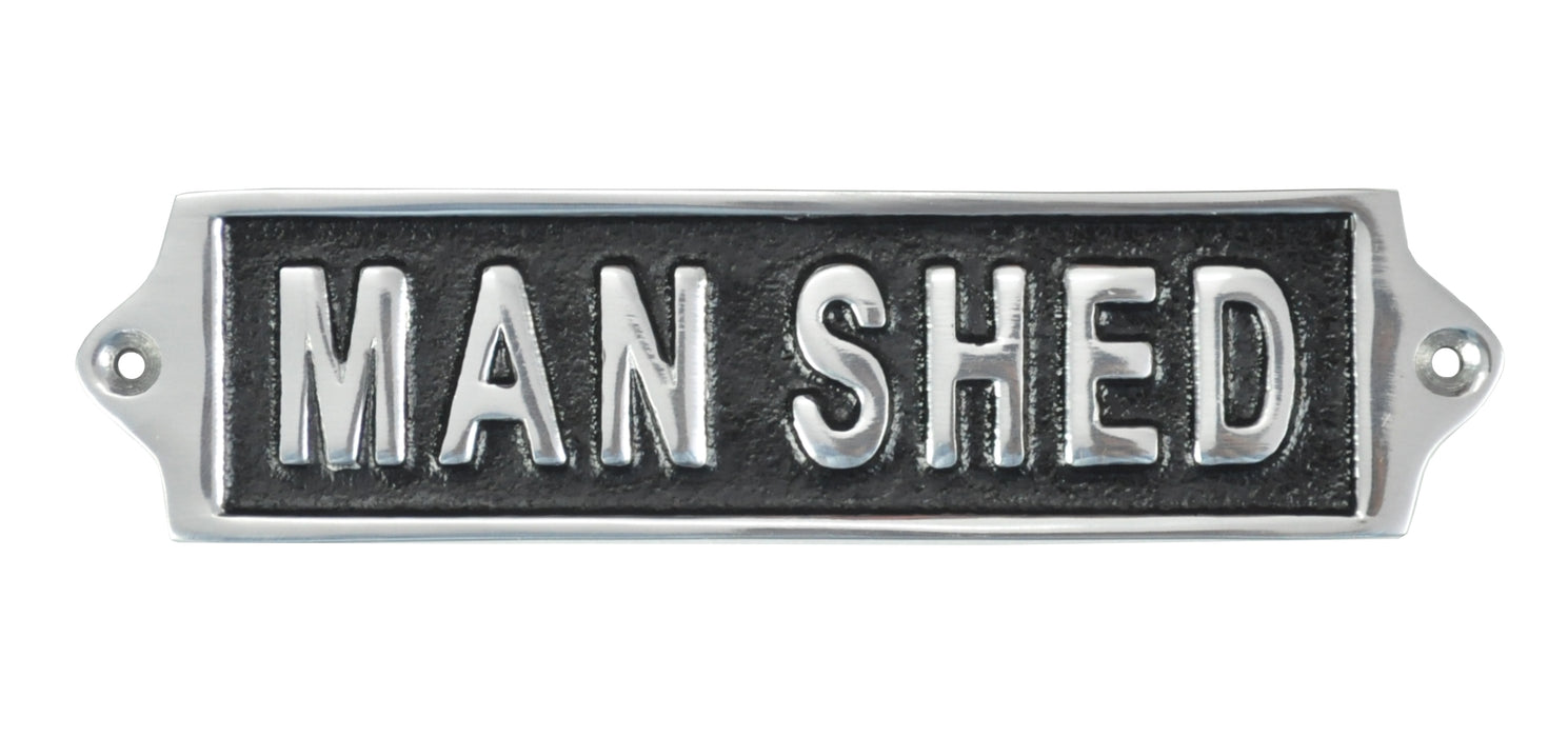 18CM MAN SHED WALL SIGN