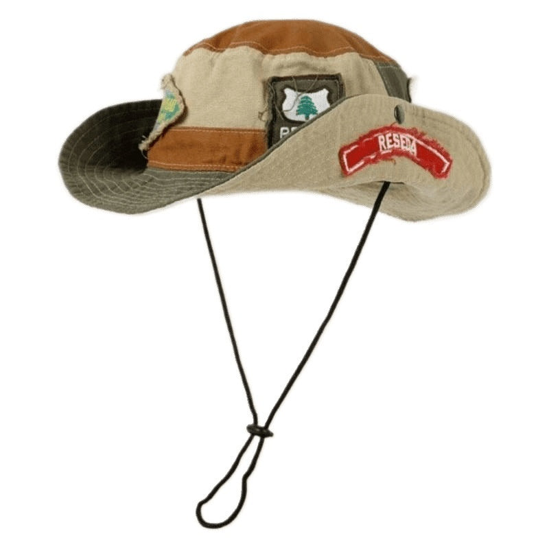 Women's Casual Retro Patch Foldable Fisherman Hat