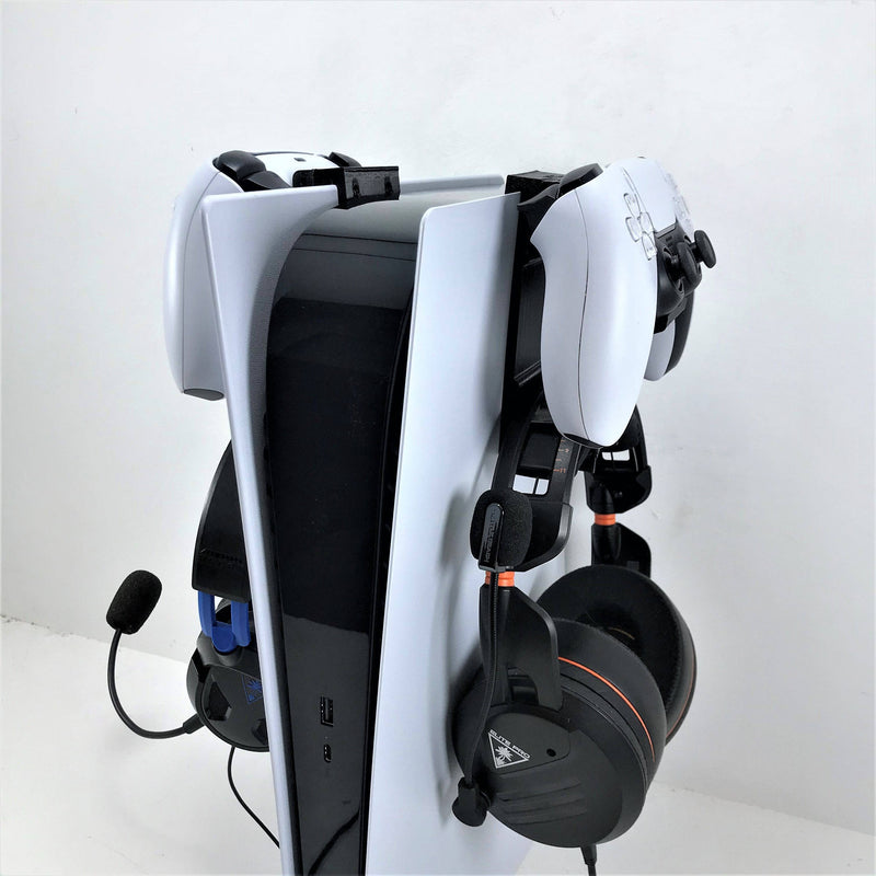 3D Cabin PS5 Controller & Headphone Console Bracket Mount Holder For Play Station 5 Digital Or Disc DualSense (Left and Right Pack)