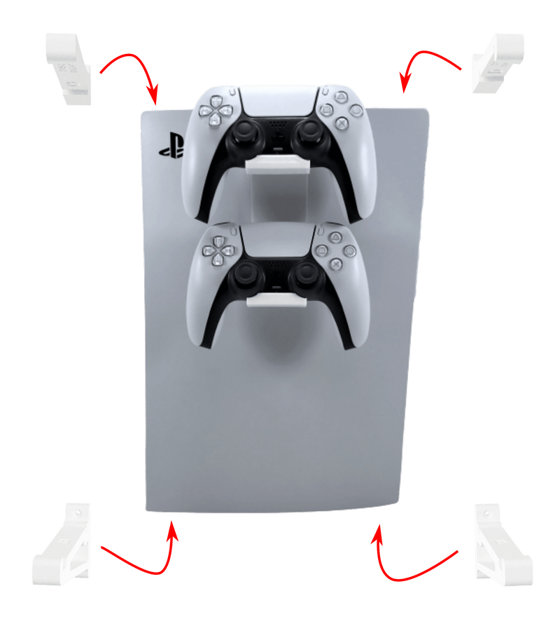 3D Cabin PS5 Minimal Wall Mounting Kit Set Bracket Pack For PlayStation Digital Console