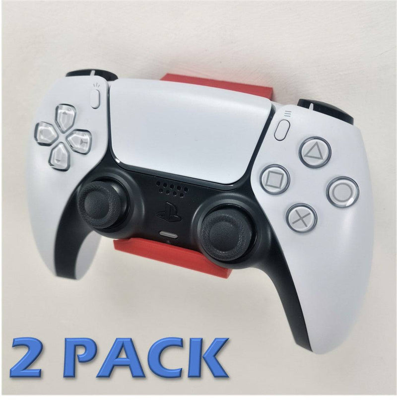 3D Cabin PS5 Controller Wall Mount Wall Bracket Holder (2 Pack) For Play Station 5 Digital Or Disc DualSense - Various Colours