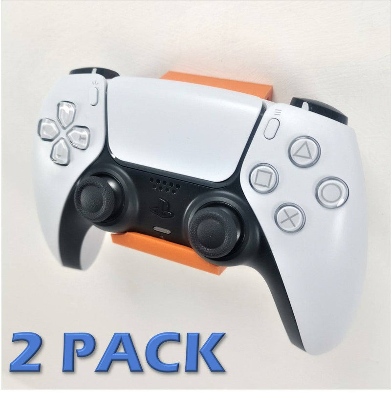 3D Cabin PS5 Controller Wall Mount Wall Bracket Holder (2 Pack) For Play Station 5 Digital Or Disc DualSense - Various Colours