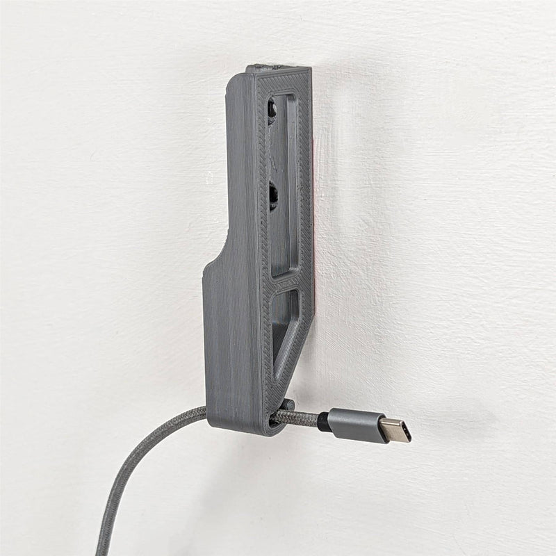Tablet Wall Mount Bracket Holder Universal With Cable Hook (Up to 19mm Thickness)